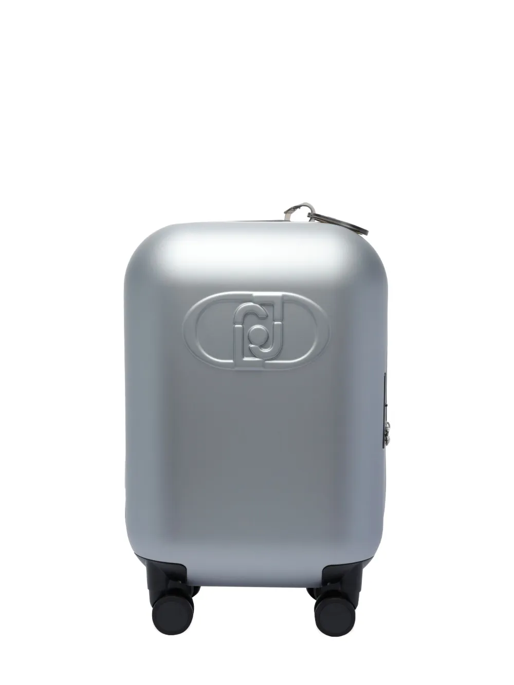 LIU JO logo-plaque four-wheel trolley luggage - Argento
