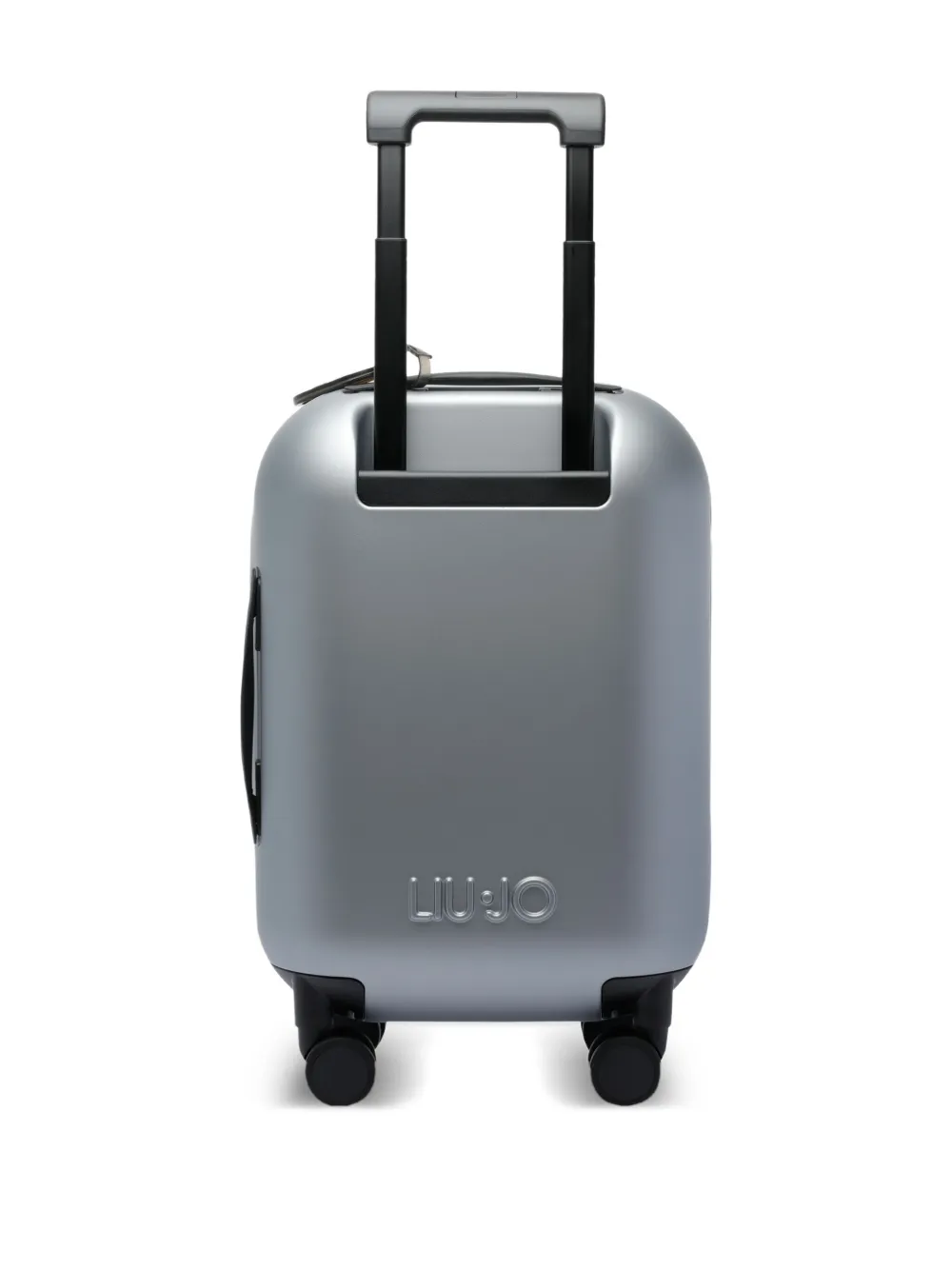 LIU JO Trolley met logoplakkaat en vier wielen Zilver