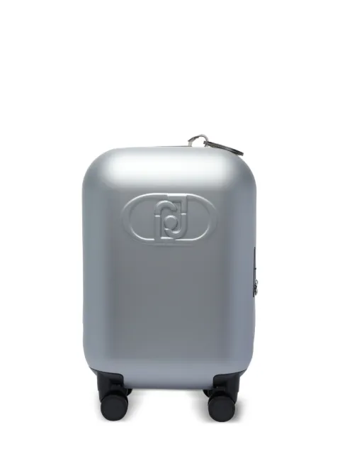 LIU JO logo-plaque four-wheel trolley luggage