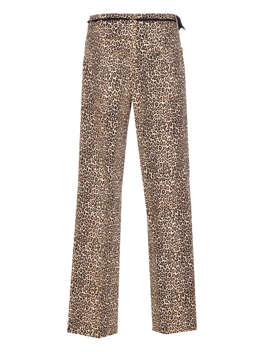 LIU JO rose-detail leopard-print jeans - Bruin