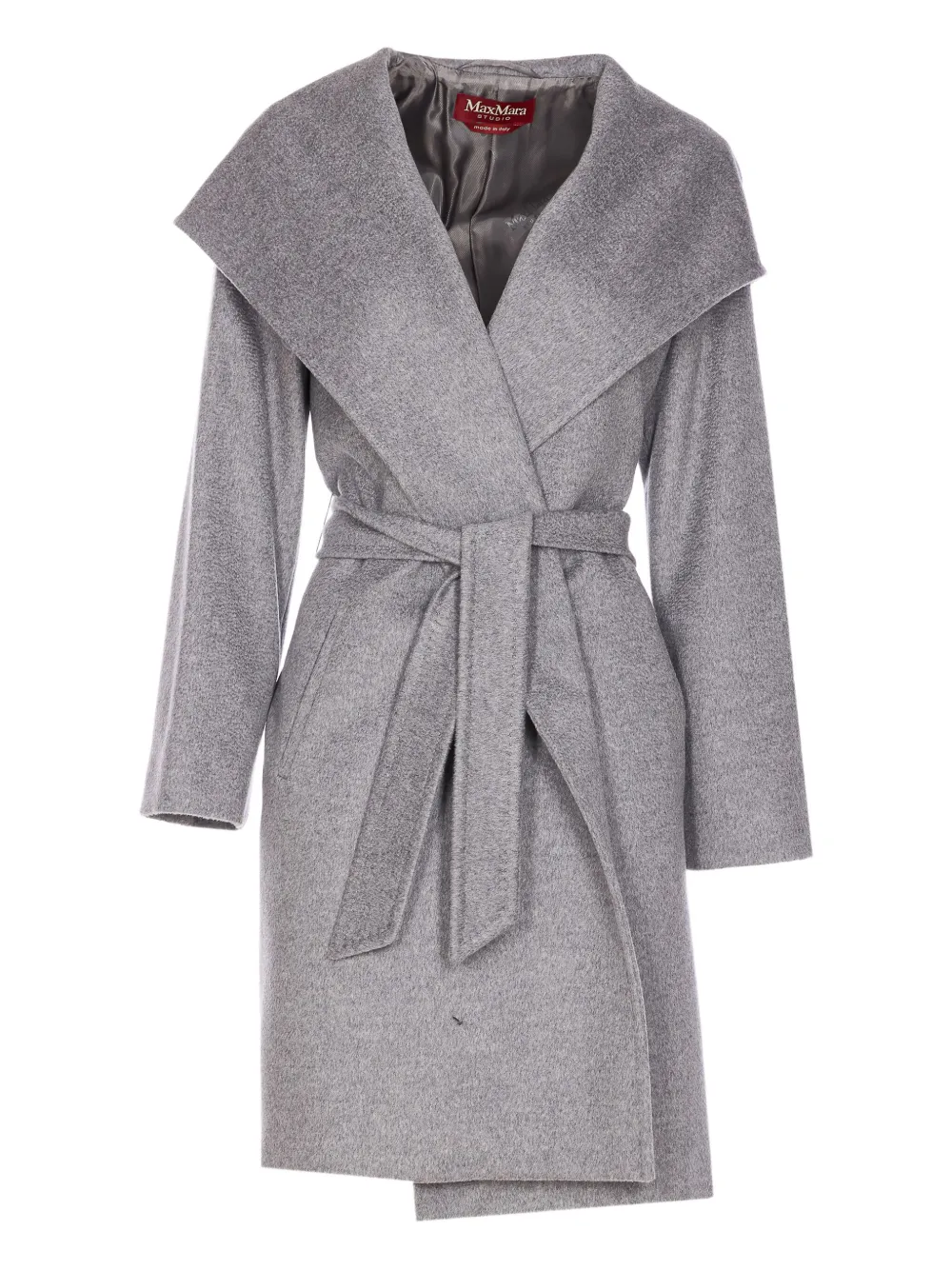 Max Mara フーデッド ベルテッドコート - グレー Max Mara フーデッド ベルテッドコート - グレー
