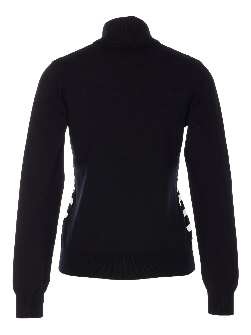 Liu •jo Pearl-embellished Striped Sweater In Black