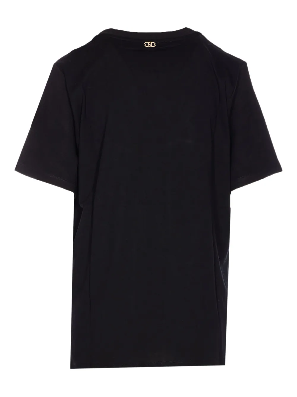 Liu •jo Leopard-print Crew-neck T-shirt In Black