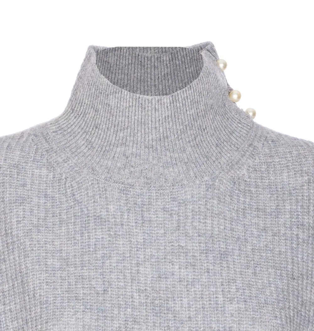 LIU JO Top verfraaid met parels Grijs