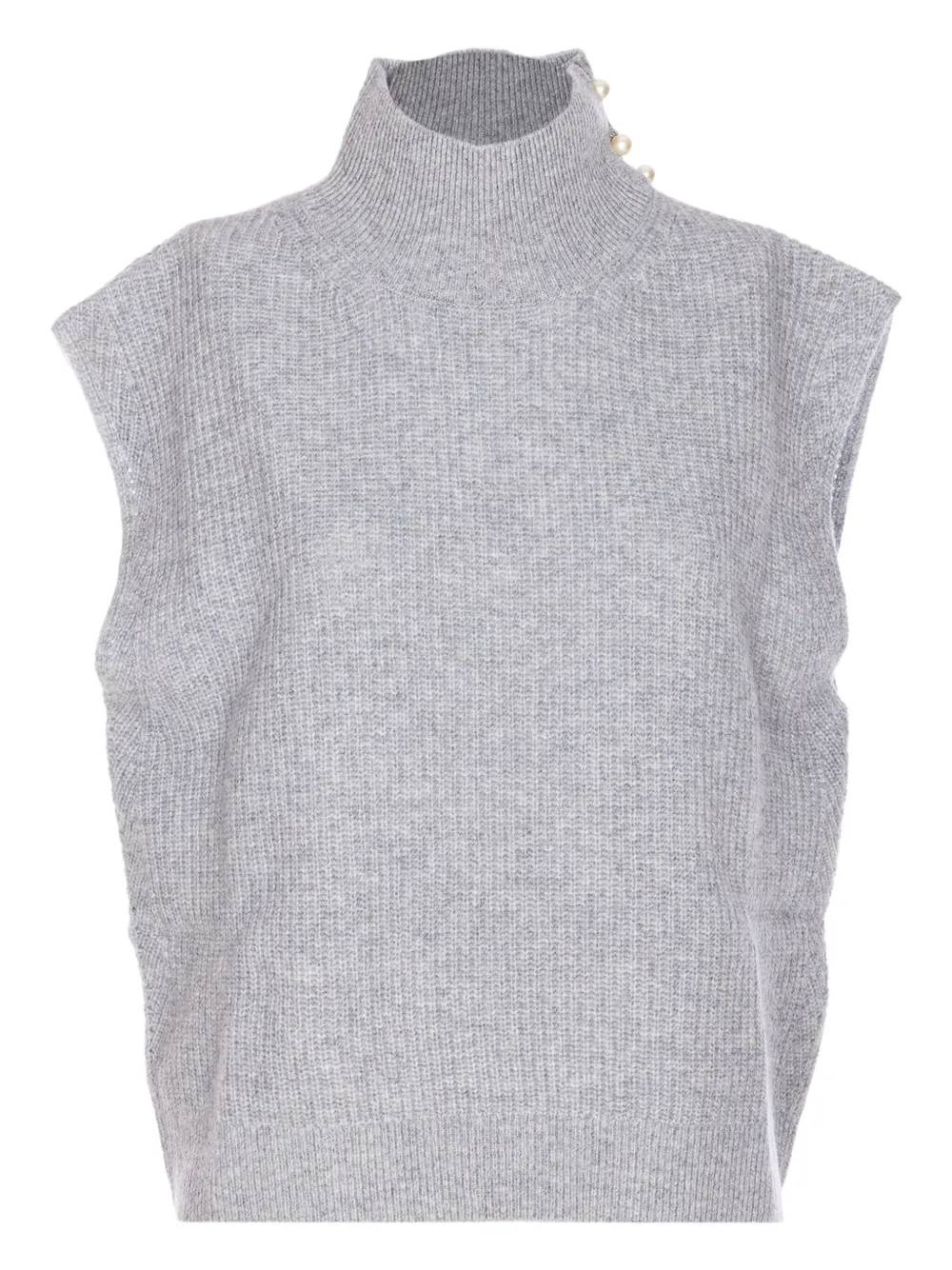 LIU JO pearl-embellished vest | Grey | Image 1