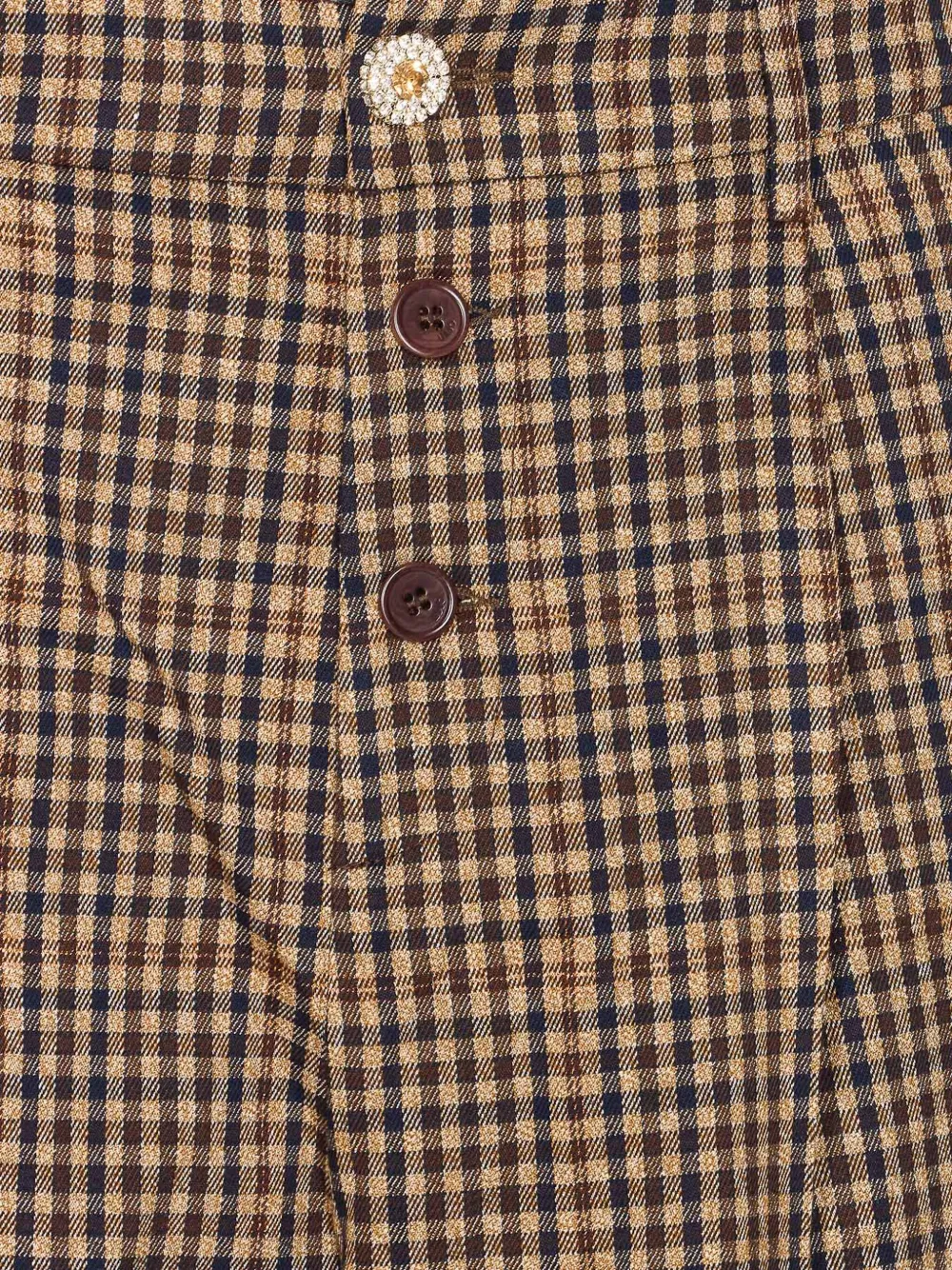 LIU JO Geruite broek Bruin