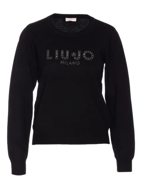 LIU JO embellished crew neck sweater