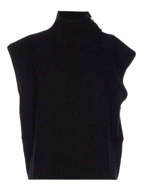 LIU JO chaleco con cuello de tortuga y detalle de perlas