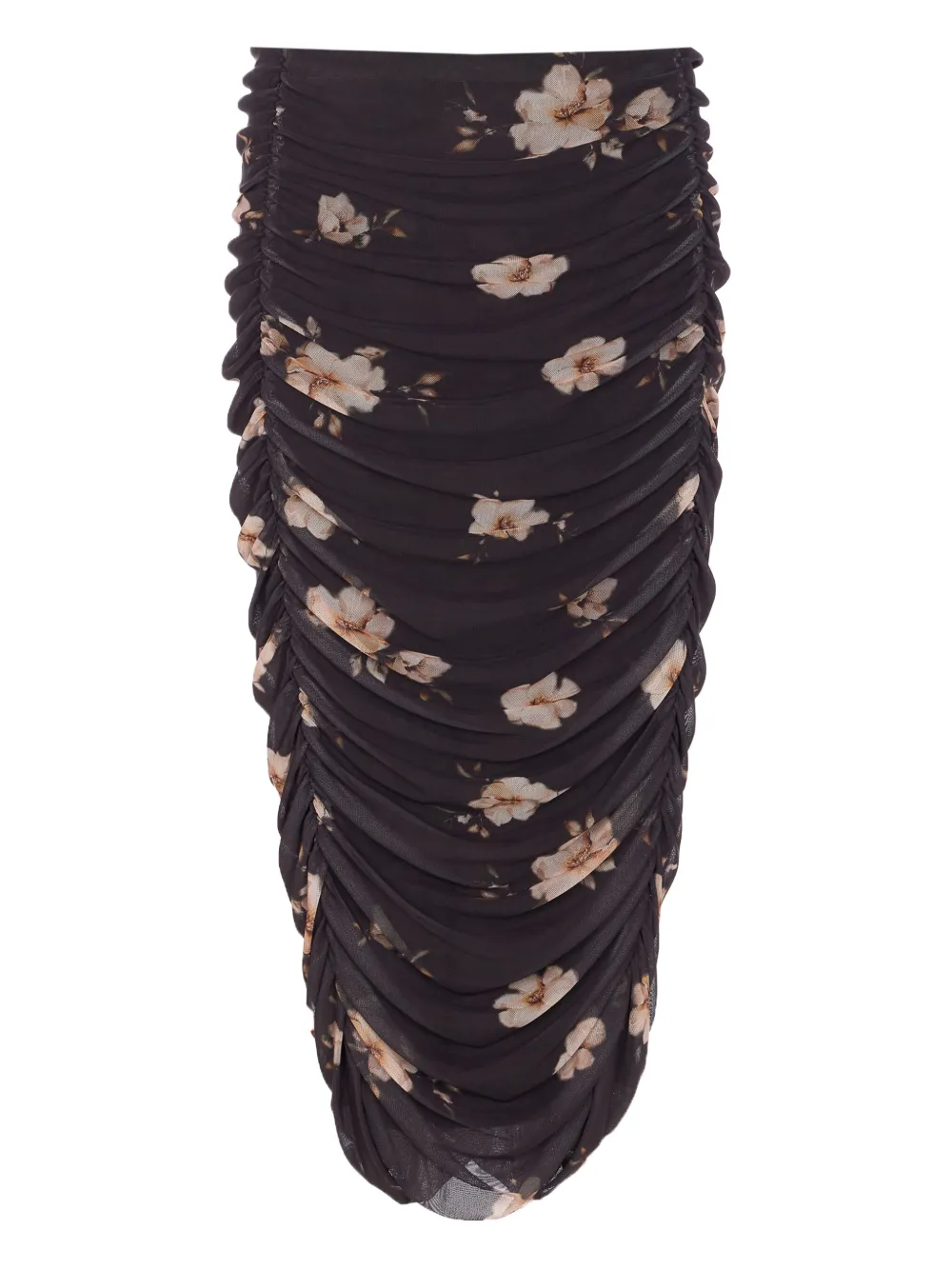 MAR DE MARGARITAS floral-print midi skirt | Black | Image 1