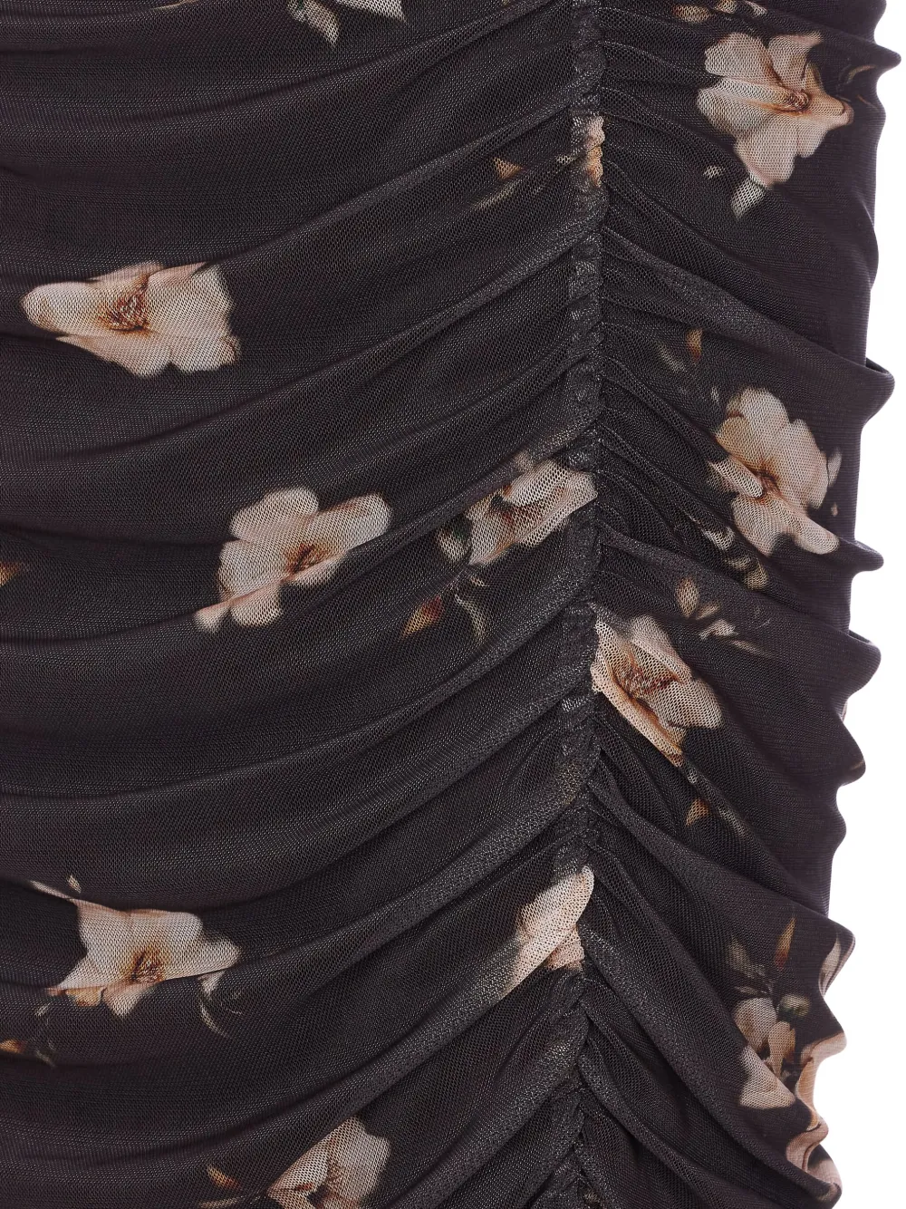 MAR DE MARGARITAS Midi-jurk met bloemenprint Zwart