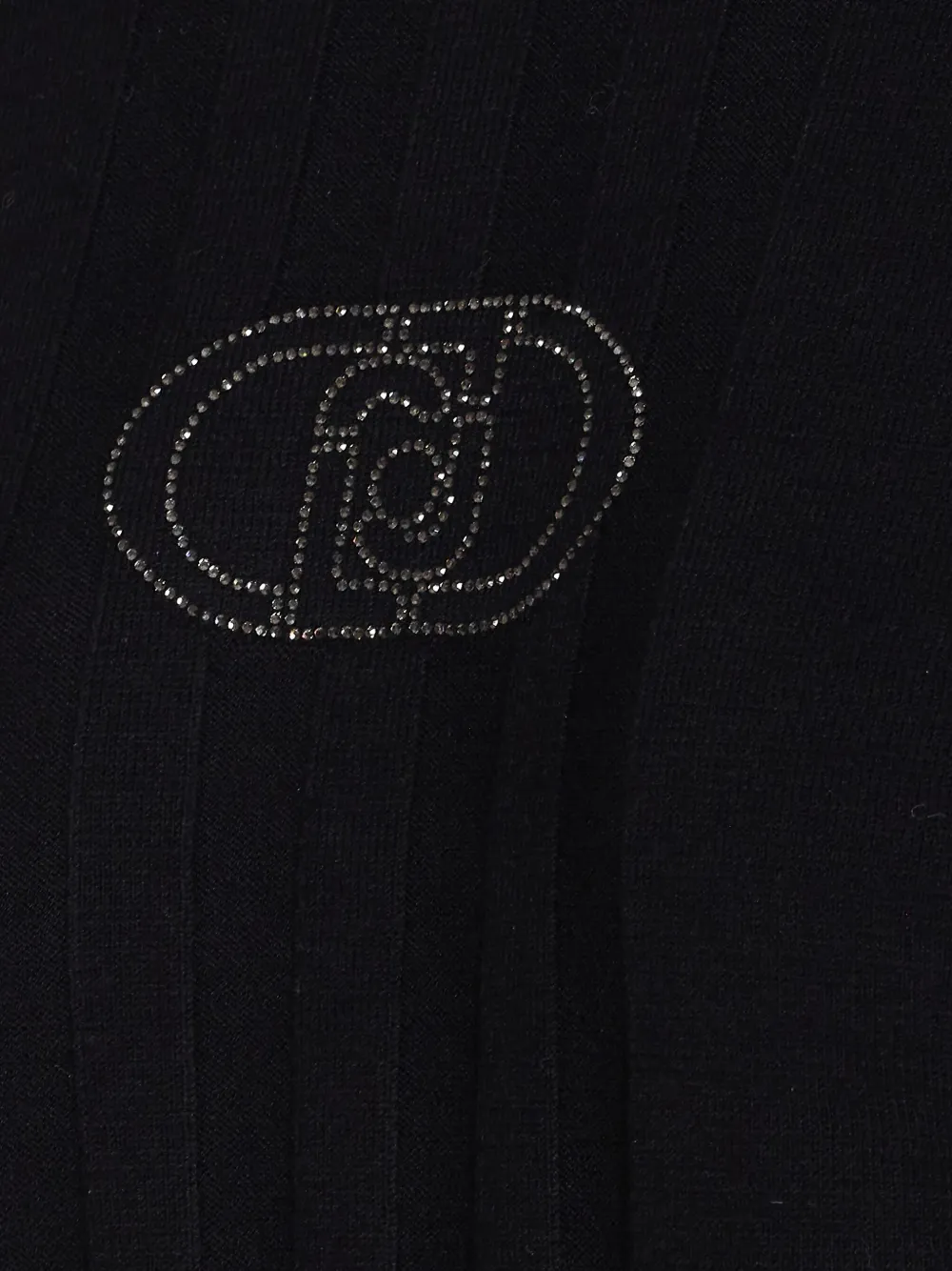 Liu •jo Crystal-embellished Crew-neck Sweatshirt In Black