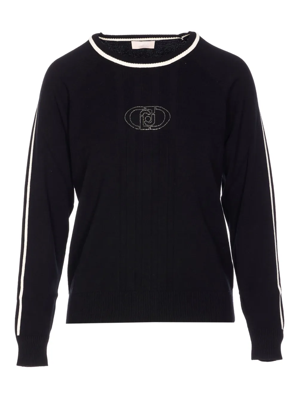 LIU JO crystal-embellished crew-neck sweatshirt | Black | Image 1