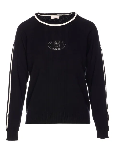 LIU JO crystal-embellished crew-neck sweatshirt
