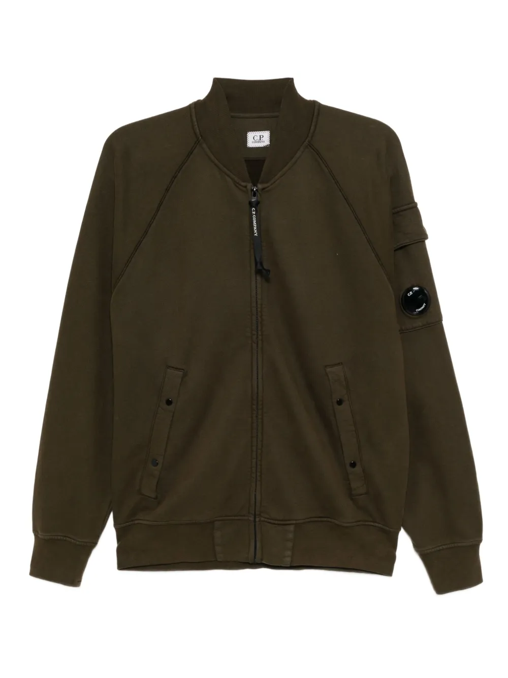C.P. Company fleece bomber jacket | Green | Image 1
