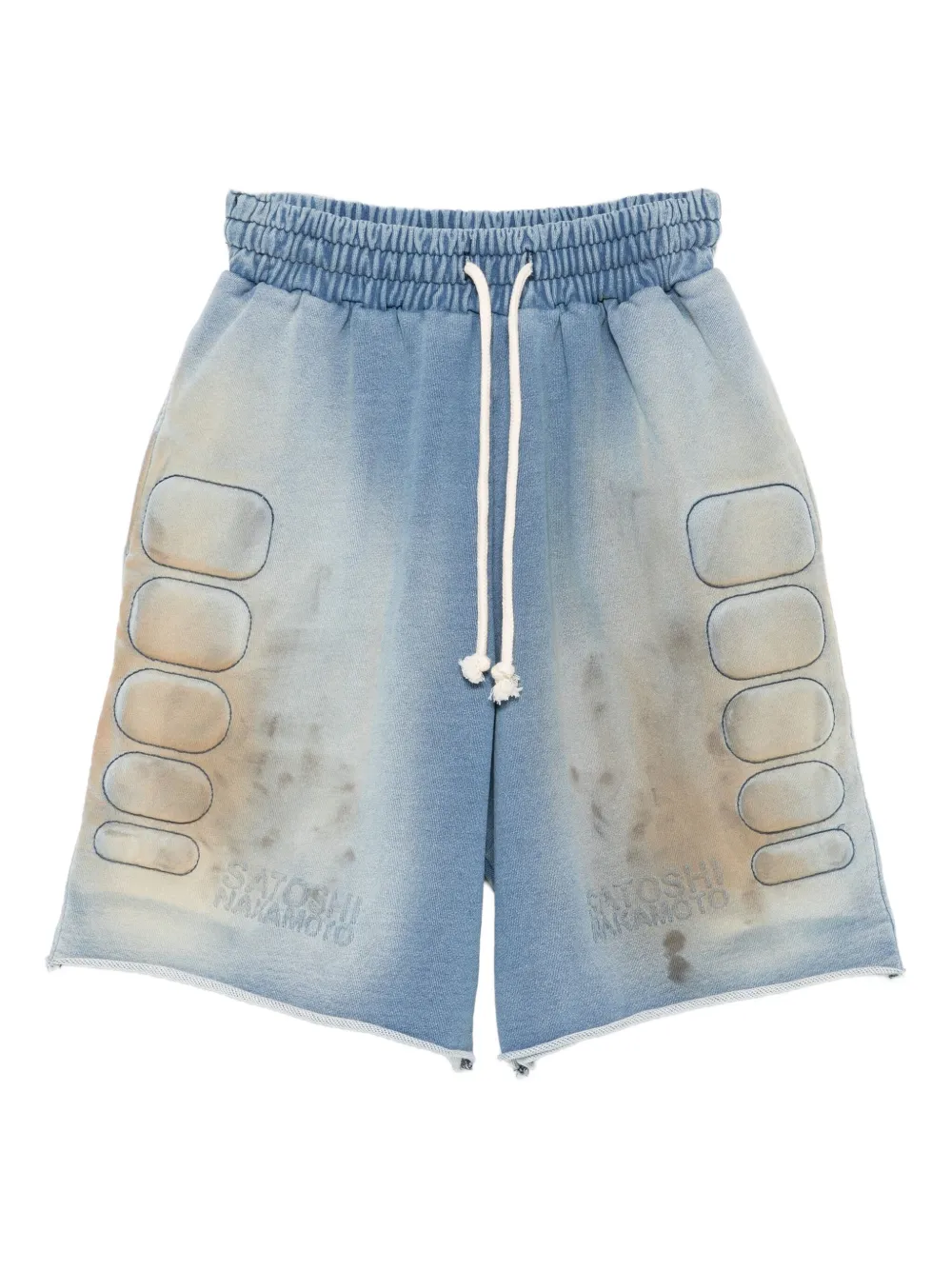 SATOSHI NAKAMOTO drawstring track shorts | Blue | Image 1