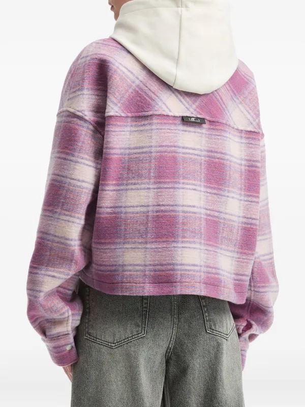 Izzue check-pattern Jacket | Pink | FARFETCH CA