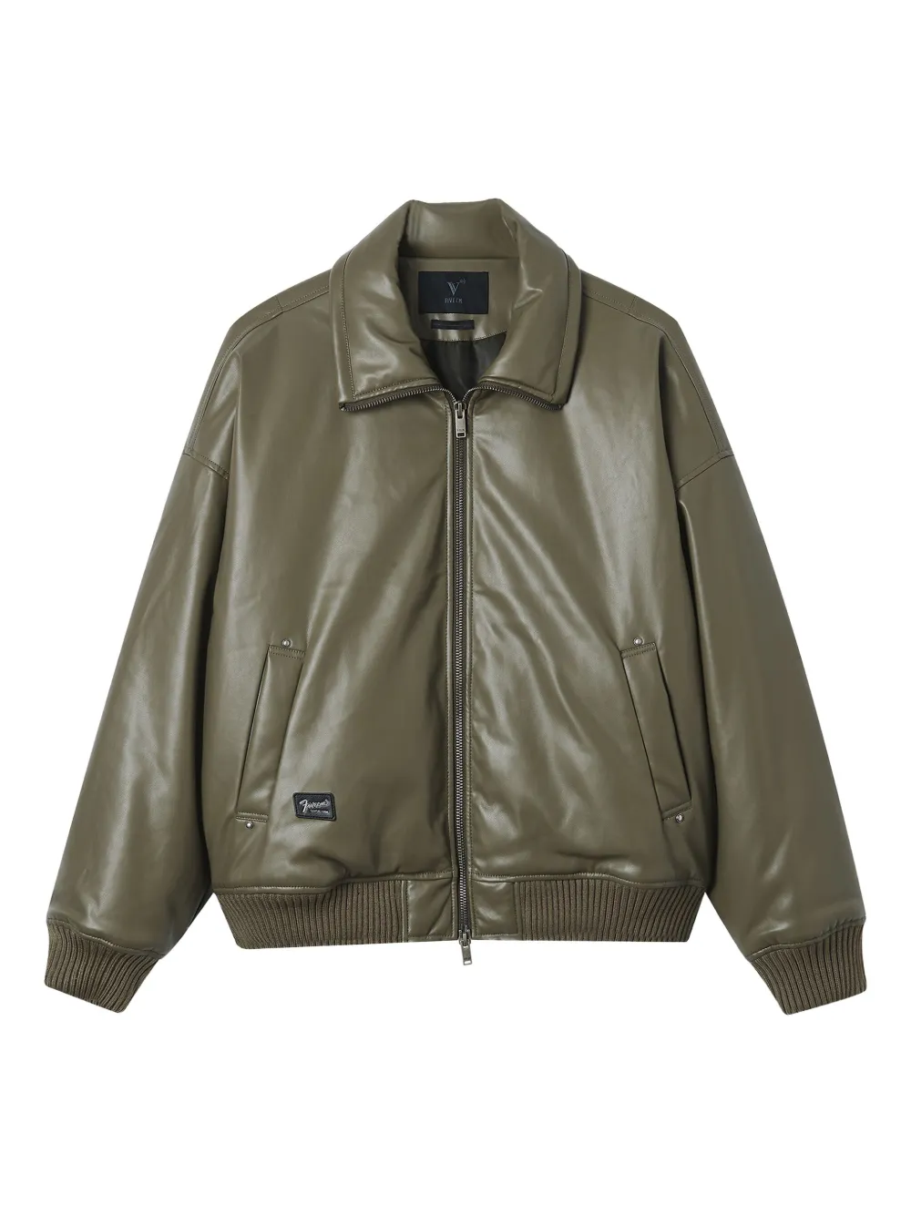 Five Cm High-neck Ribbed-cuff Jacket In Multi