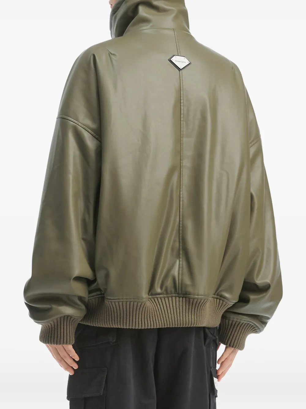 Five Cm High-neck Ribbed-cuff Jacket In Multi