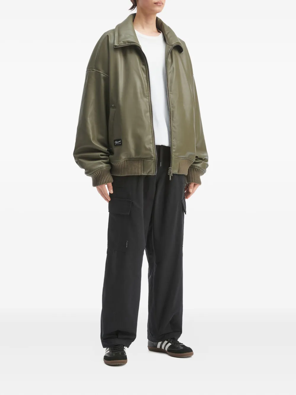 Five Cm High-neck Ribbed-cuff Jacket In Multi