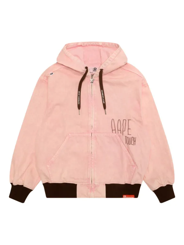 AAPE BY A BATHING APE® ピンク ナイロンジャケット AAPE BY *A BATHING APE® フーデッド ジップジャケット | ピンク