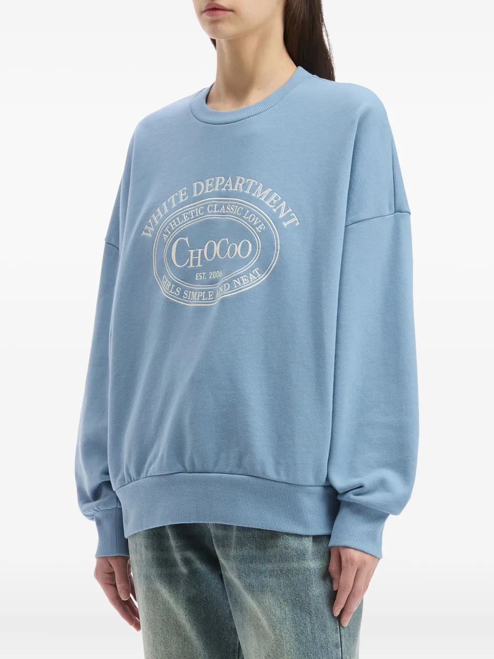Chocoolate Oval-logo Sweatshirt In Blue