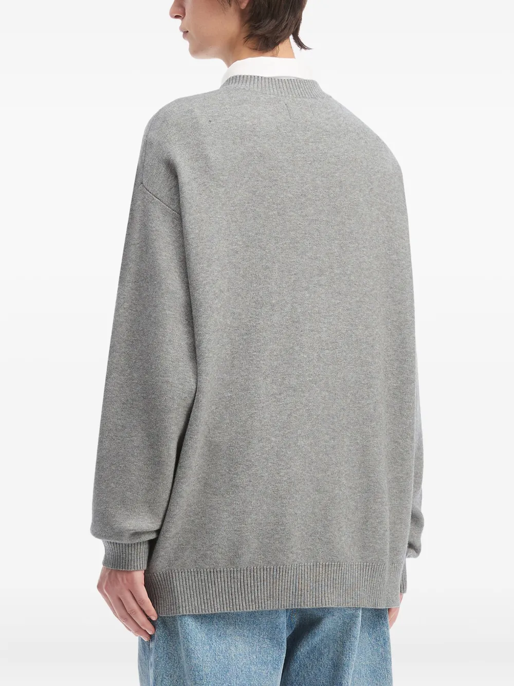 Izzue Buttoned Cardigan In Gray