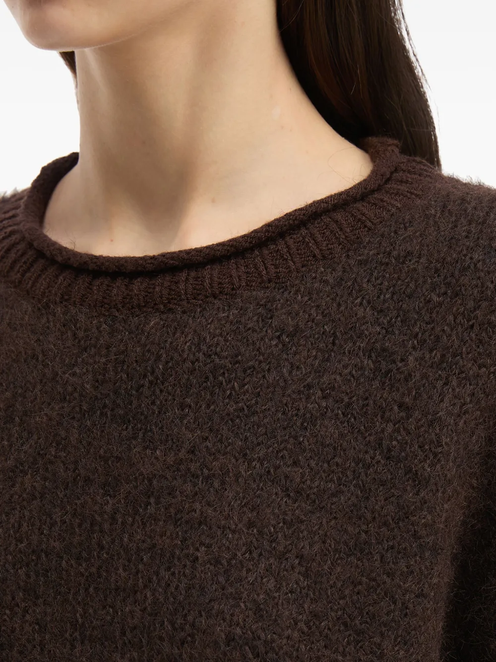 izzue Trui met ruches Bruin