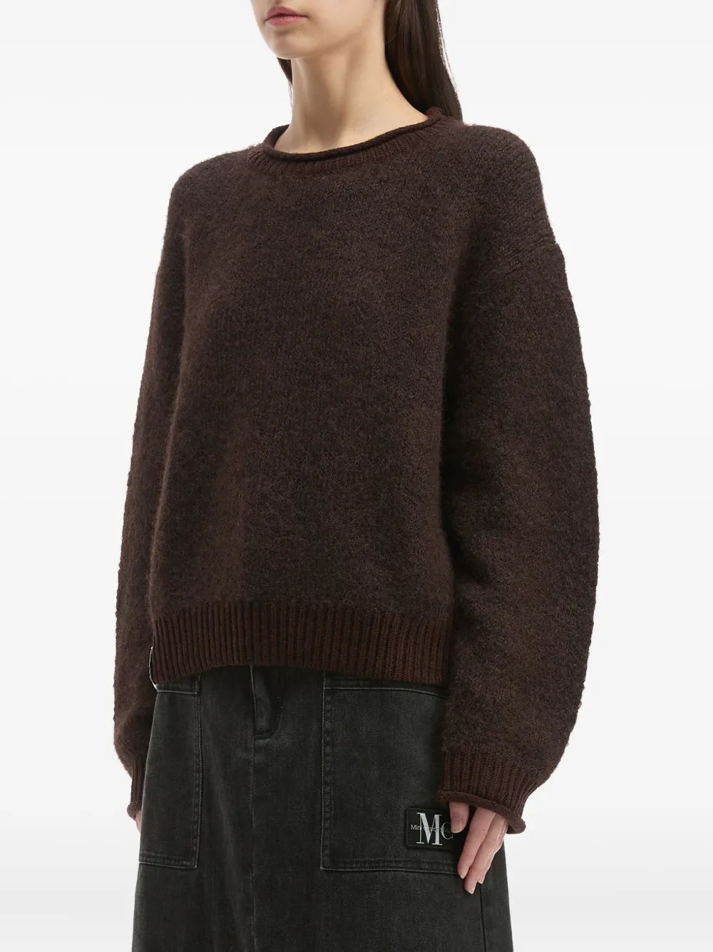 izzue Trui met ruches Bruin