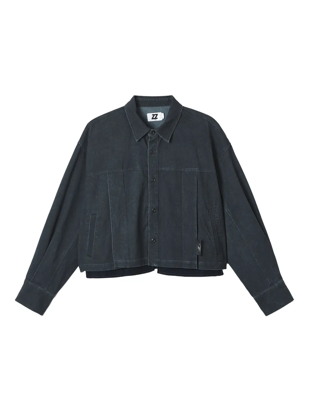 izzue pleated-panel shirt | Black | Image 1