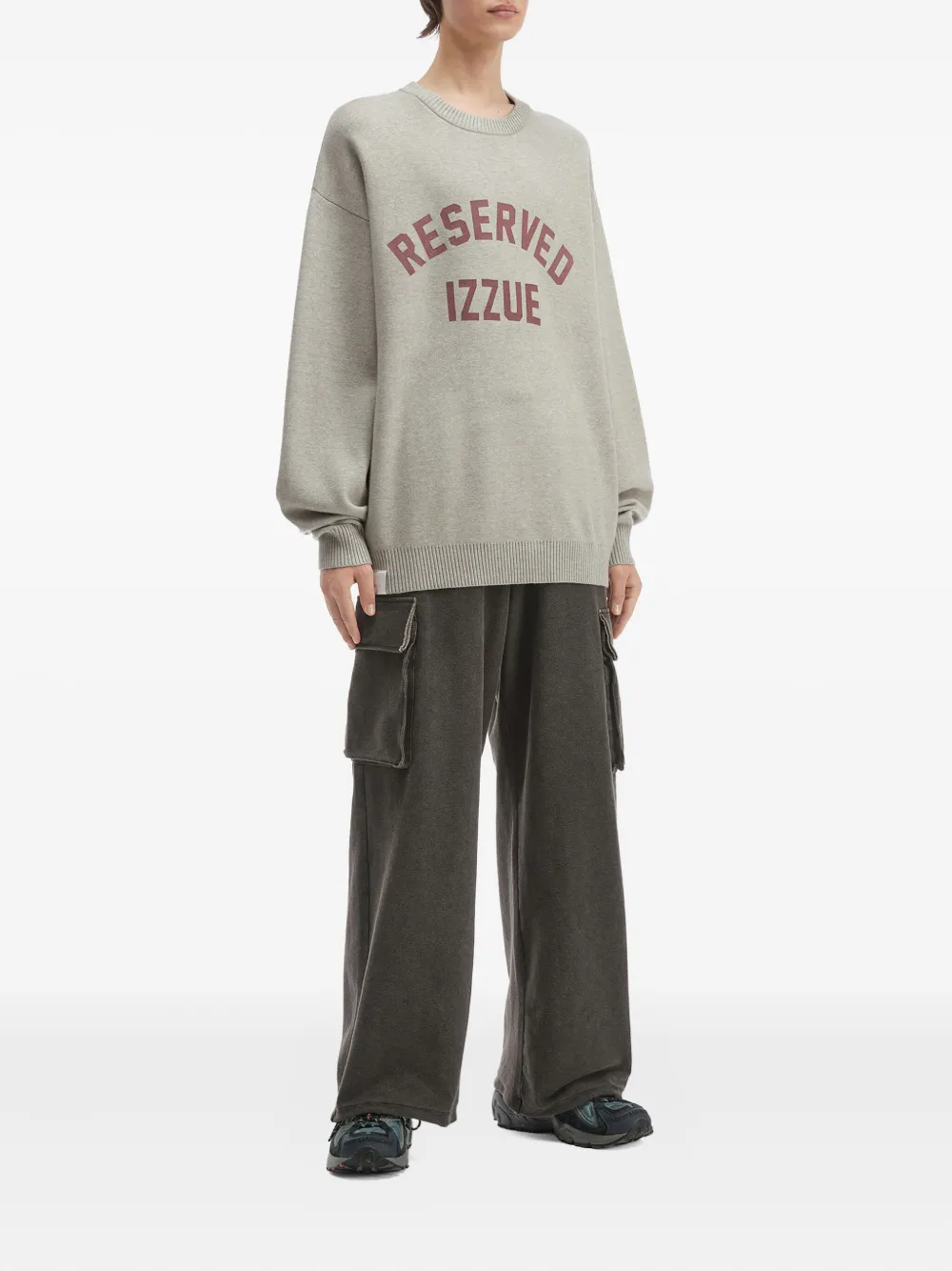 Izzue Logo-print Sweater In Gray