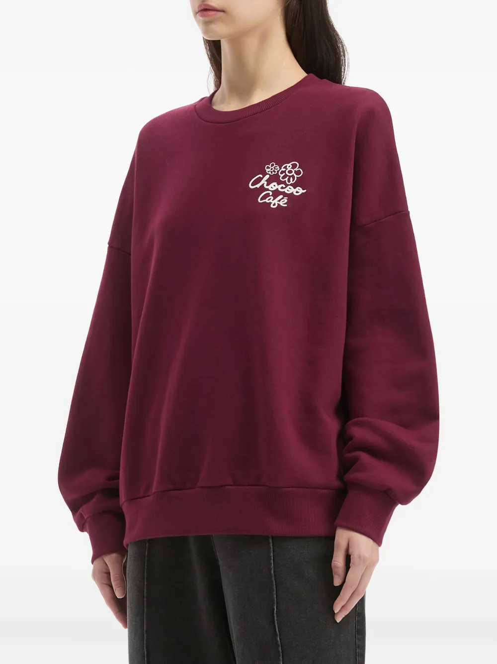 Chocoolate Embroidered-logo Sweatshirt In Red