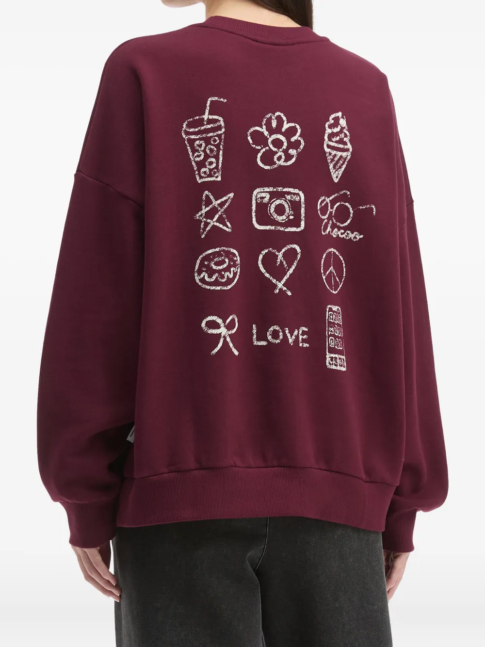 Chocoolate Embroidered-logo Sweatshirt In Red
