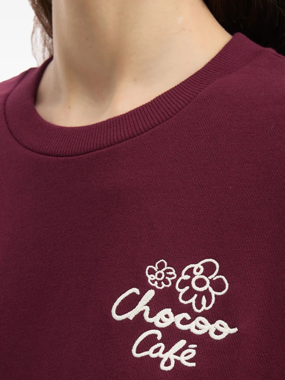 Chocoolate Embroidered-logo Sweatshirt In Red