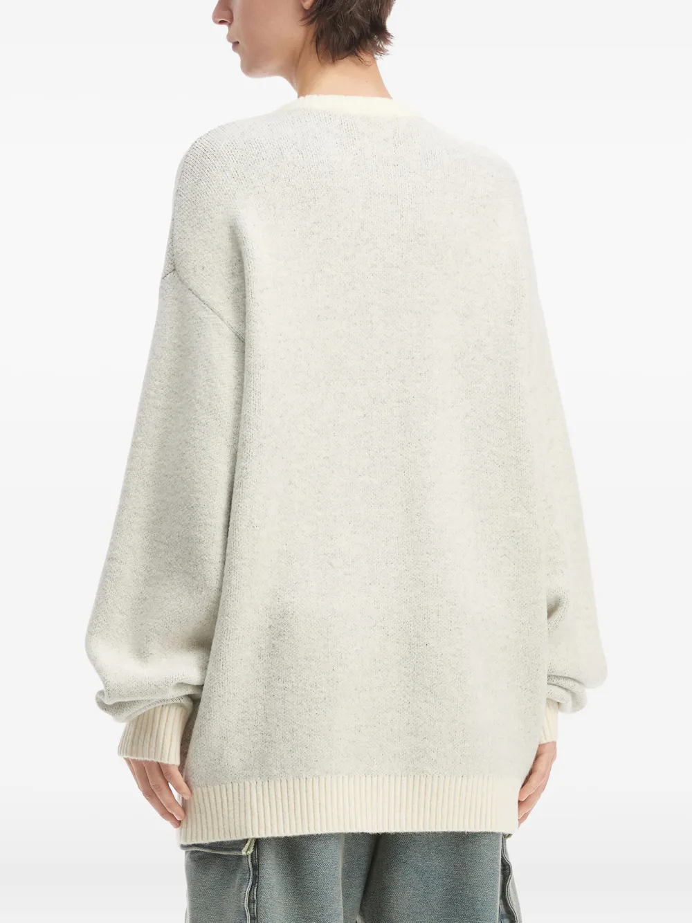 Izzue Graphic-print Crew-neck Sweater In Neutral