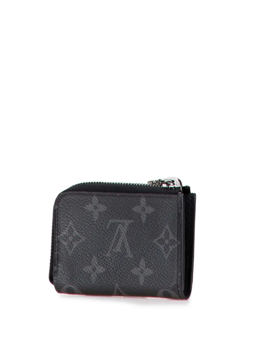 Pre-owned Louis Vuitton 2019 Monogram Eclipse Zippy Purse Coin Pouch In Black