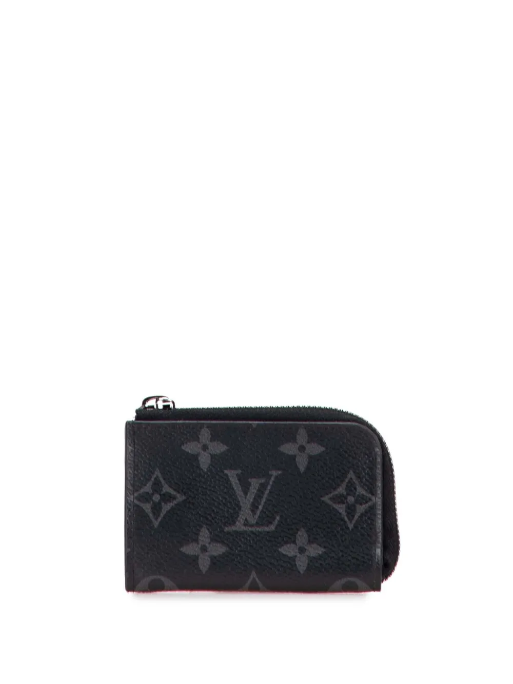 Pre-owned Louis Vuitton 2019 Monogram Eclipse Zippy Purse Coin Pouch In Black