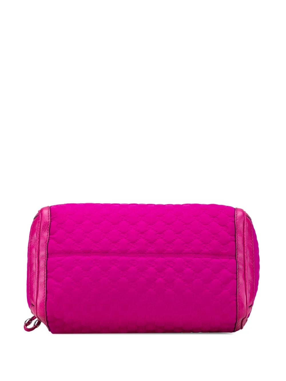 Pre-owned Gucci 2000-2015 Medium Ssima Neoprene Techno Tag Boston Bag In Pink