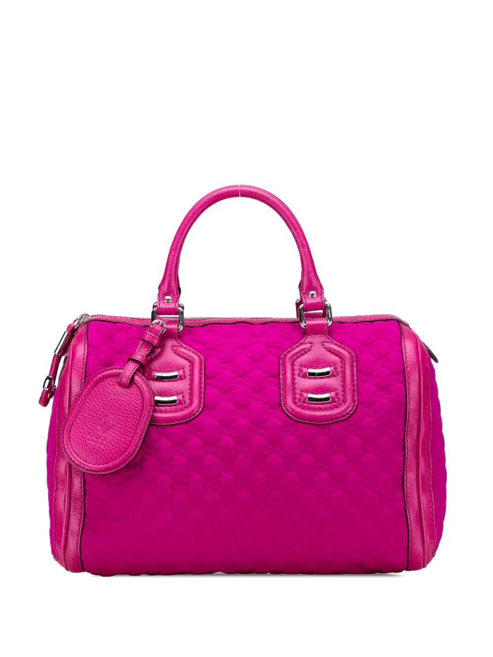 Gucci Pre-Owned 2000-2015 ミディアム グッチシマ ネオプレン テクノタグ ボストンバッグ - ピンク Gucci Pre-Owned 2000-2015 ミディアム グッチシマ ネオプレン テクノタグ ボストンバッグ - ピンク