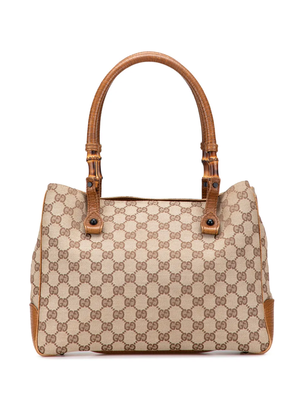 Gucci Pre-Owned 2000-2015 GGキャンバス バンブー ショルダーバッグ - ブラウン Gucci Pre-Owned 2000-2015 GGキャンバス バンブー ショルダーバッグ - ブラウン