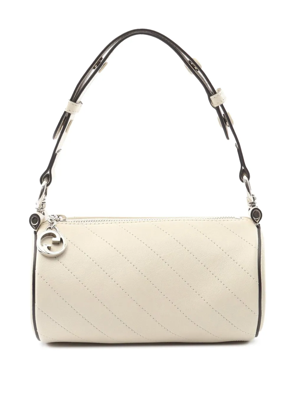 Gucci Pre-Owned 2016-2025 ミニ レザー ブロンディ バレル ショルダーバッグ - ホワイト Gucci Pre-Owned 2016-2025 ミニ レザー ブロンディ バレル ショルダーバッグ - ホワイト