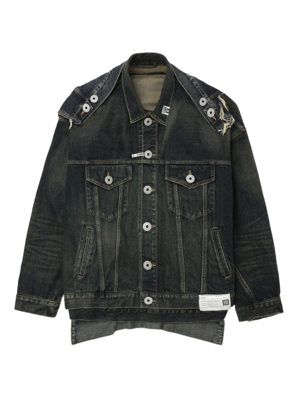 Maison MIHARA YASUHIRO frayed-detail denim jacket | Blue | Image 1