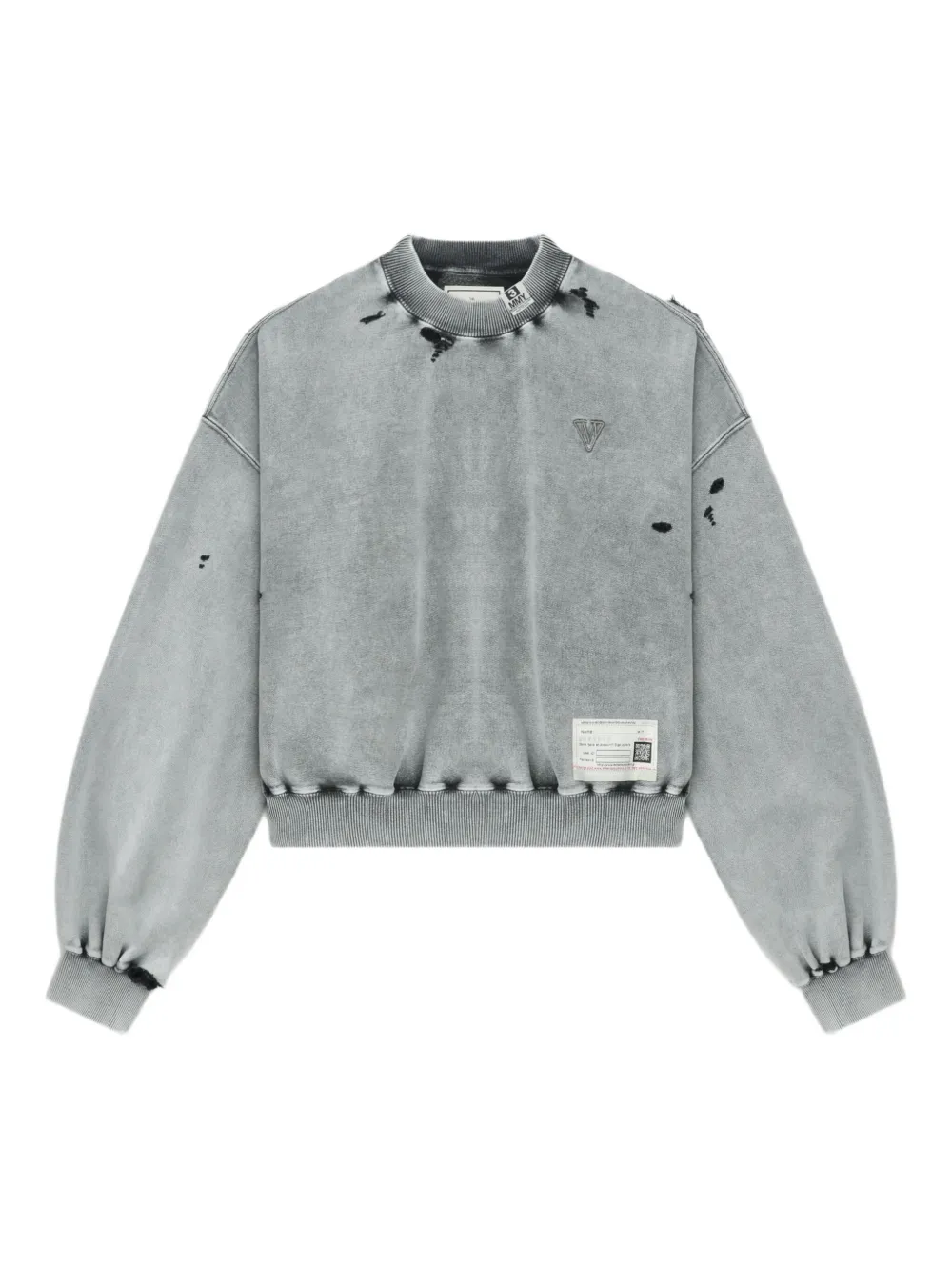 Maison MIHARA YASUHIRO distressed logo sweatshirt | Grey | Image 1