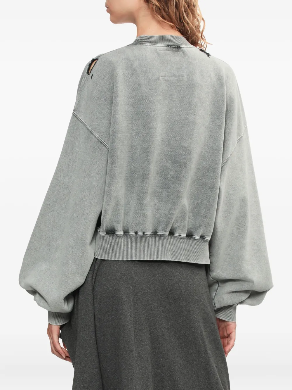 Maison MIHARA YASUHIRO Gerafelde sweater Grijs