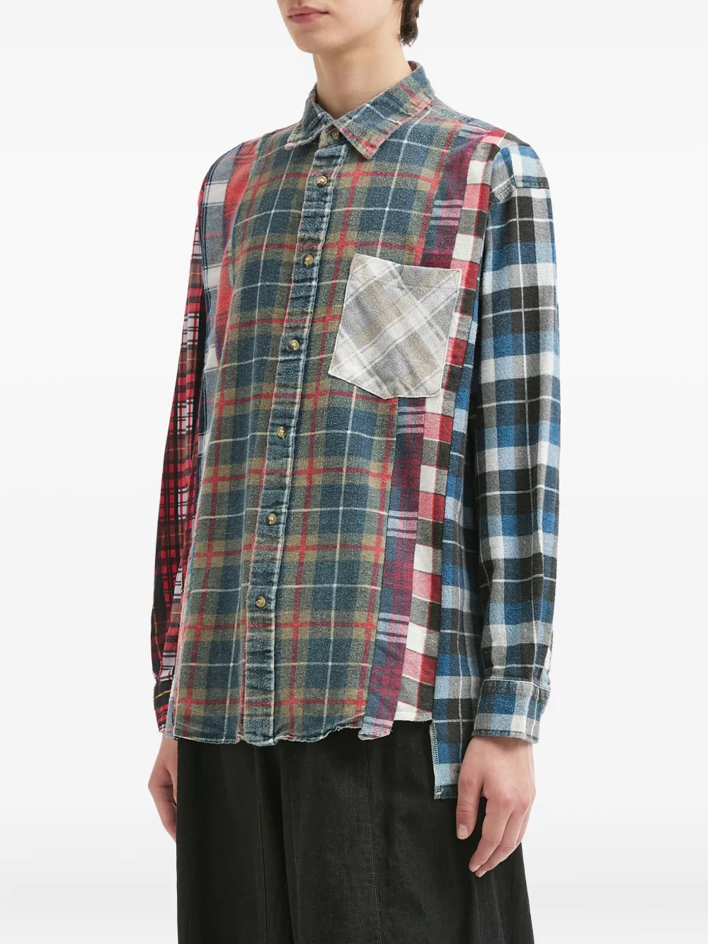 Needles Geruit overhemd Blauw