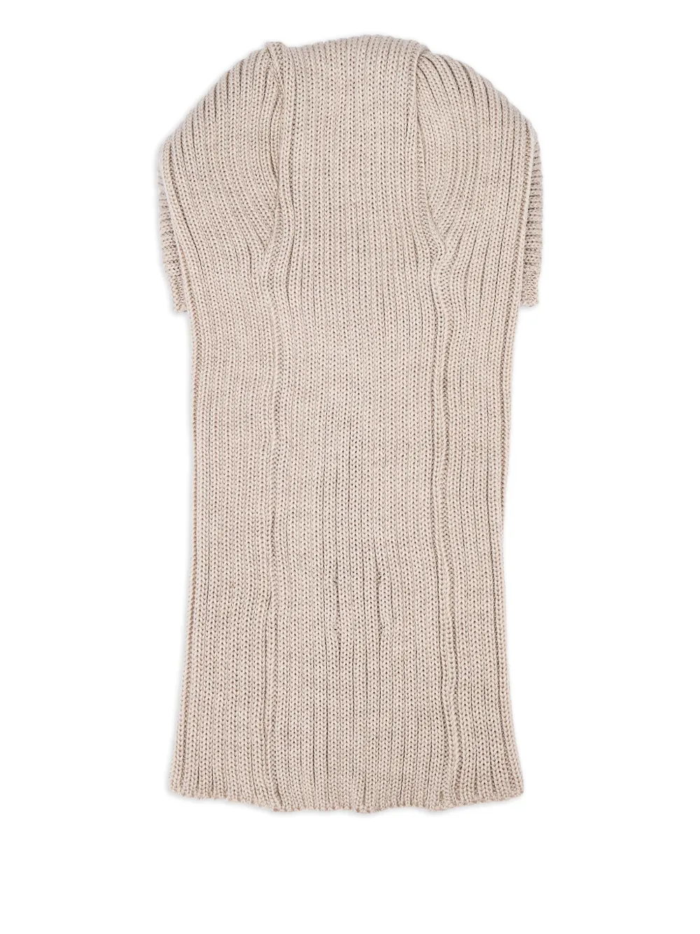 Needles Ribgebreide bivakmuts met geborduurde vlinder - Beige