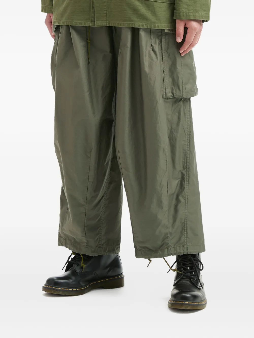 Needles Broek met cargo zak Groen