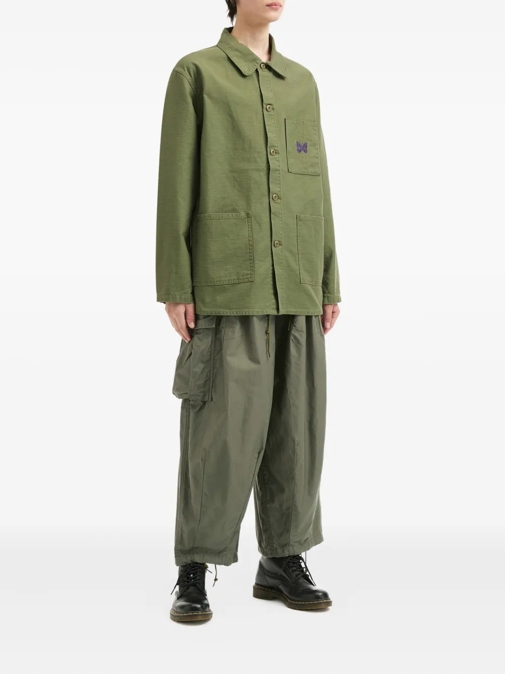 Needles Broek met cargo zak - Groen