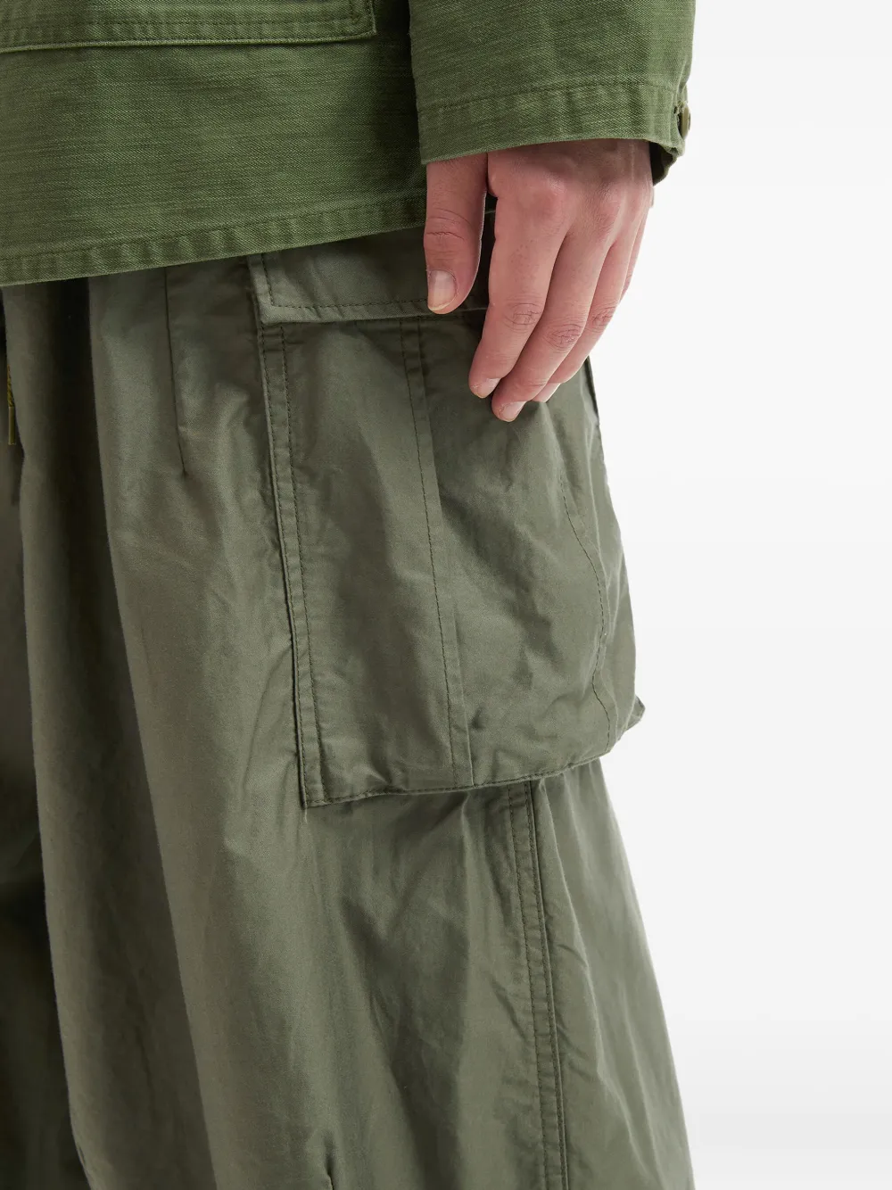 Needles Broek met cargo zak Groen