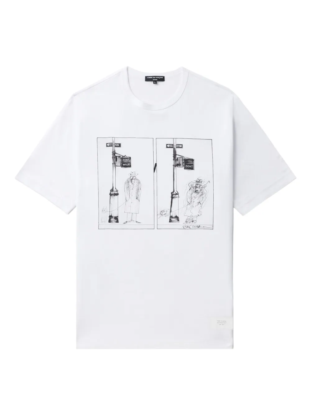 Comme des Garçons Homme illustration-print T-shirt | White | Image 1