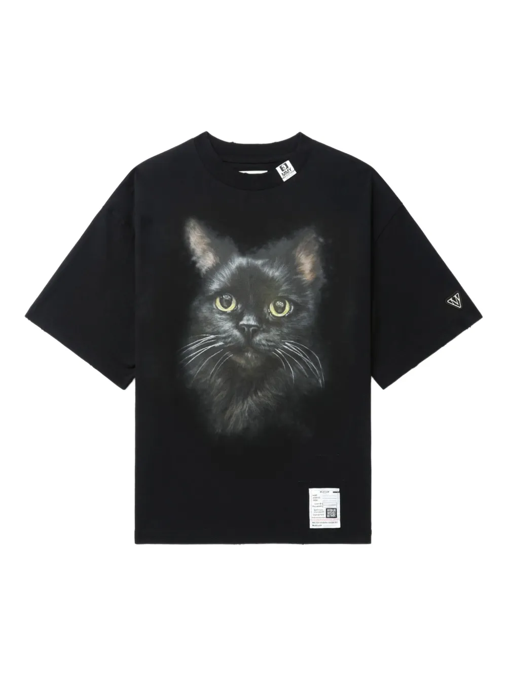 Maison MIHARA YASUHIRO t-shirt à imprimé chat | noir | Image 1